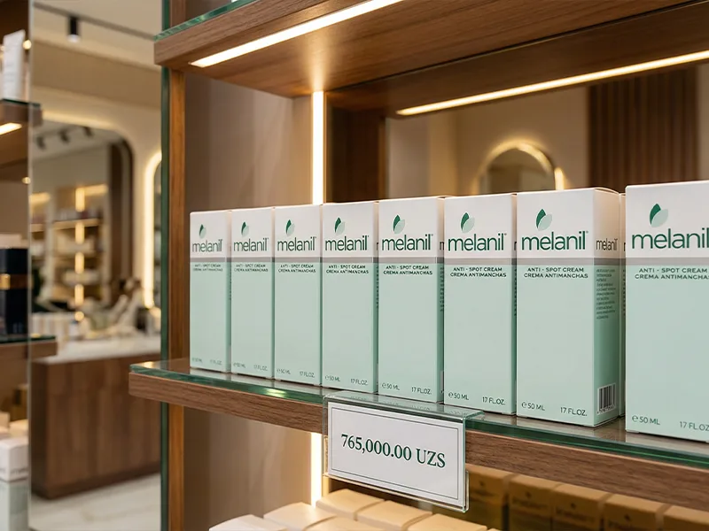 SPF 30+ recommended with Melanil Cream &mdash; daytime protection to reduce pigmentation recurrence