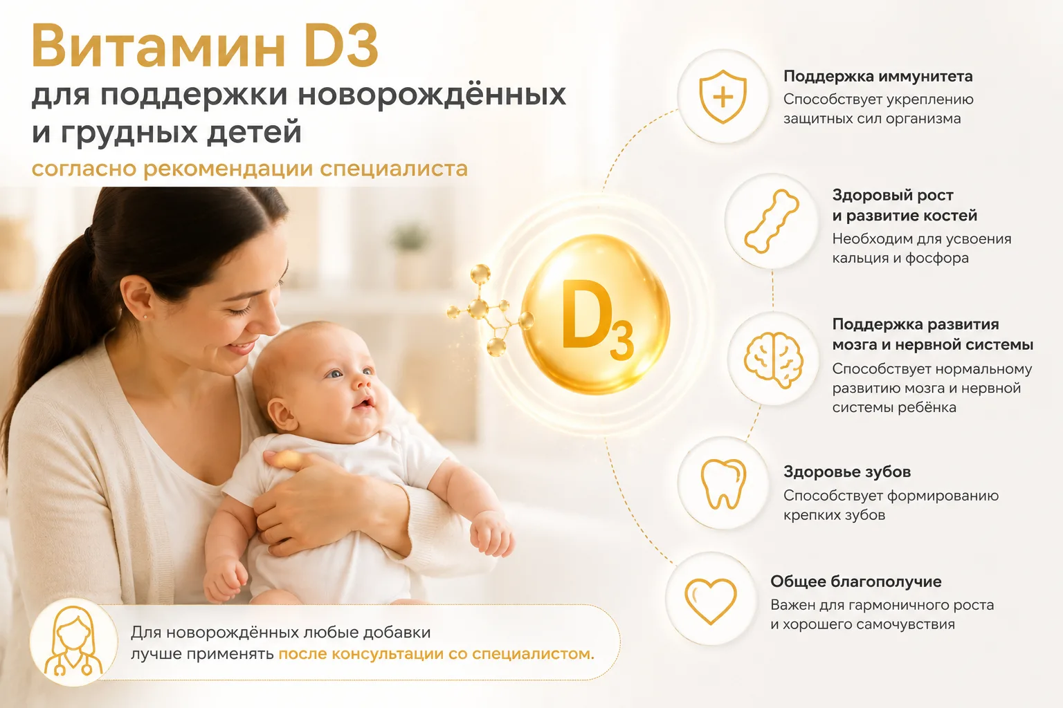 Dekviol 400 IU Vitamin D3 for newborn babies